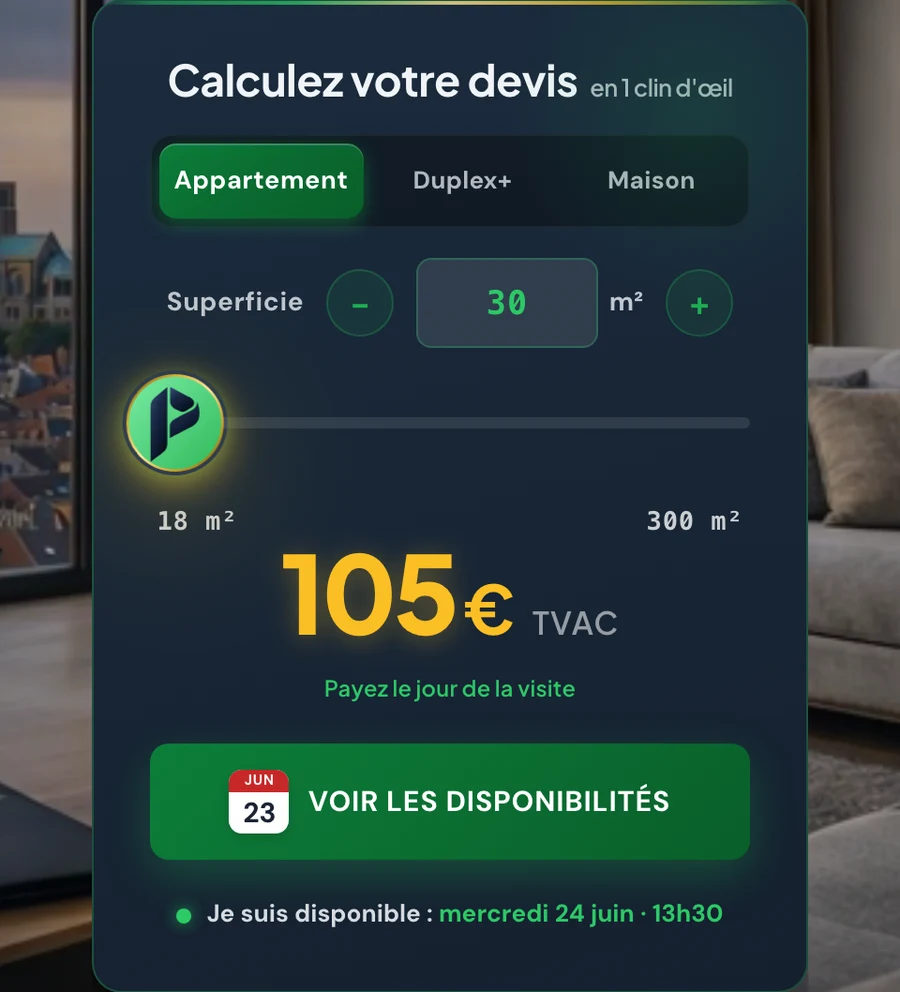 Calculateur de devis PEB instantané créé pour pebify.be